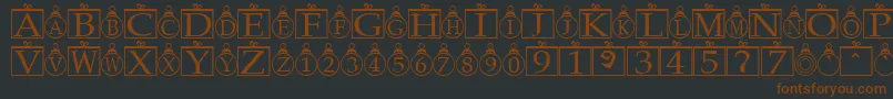 Xmasbells Font – Brown Fonts on Black Background