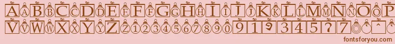 Xmasbells Font – Brown Fonts on Pink Background