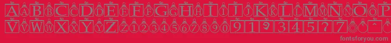 Police Xmasbells – polices grises sur fond rouge