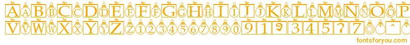 Xmasbells Font – Orange Fonts on White Background