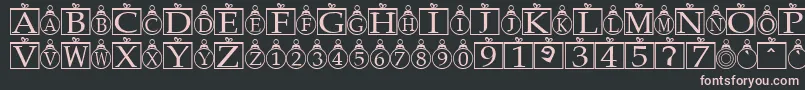 Xmasbells Font – Pink Fonts on Black Background