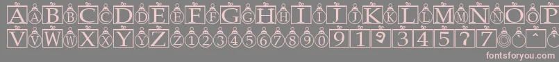 Xmasbells-Schriftart – Rosa Schriften auf grauem Hintergrund