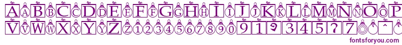 Xmasbells Font – Purple Fonts on White Background