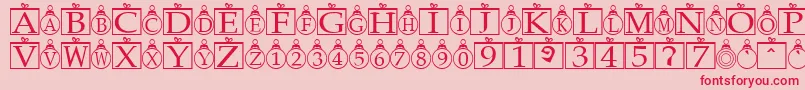 Xmasbells Font – Red Fonts on Pink Background