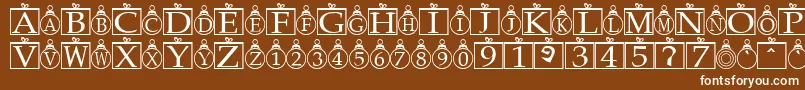 Xmasbells Font – White Fonts on Brown Background