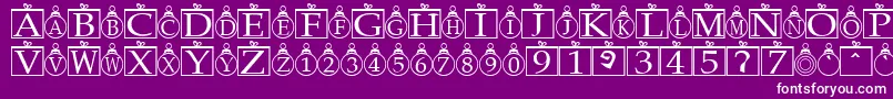 Xmasbells Font – White Fonts on Purple Background