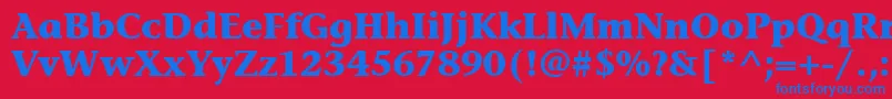 StoneInfItcBold Font – Blue Fonts on Red Background