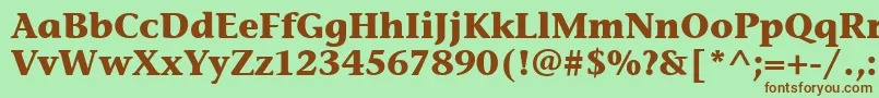 StoneInfItcBold Font – Brown Fonts on Green Background