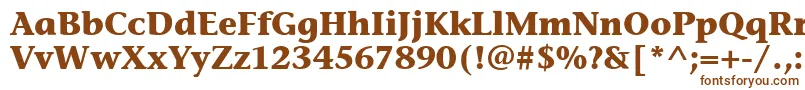 StoneInfItcBold-fontti – ruskeat fontit valkoisella taustalla