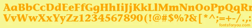 StoneInfItcBold Font – Orange Fonts on Yellow Background