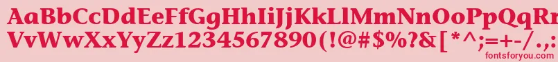 StoneInfItcBold Font – Red Fonts on Pink Background