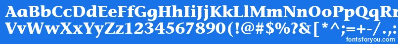 Czcionka StoneInfItcBold – białe czcionki na niebieskim tle