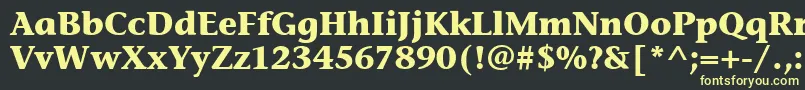 フォントStoneInfItcBold – 黒い背景に黄色の文字