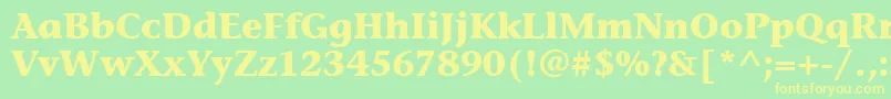 StoneInfItcBold Font – Yellow Fonts on Green Background