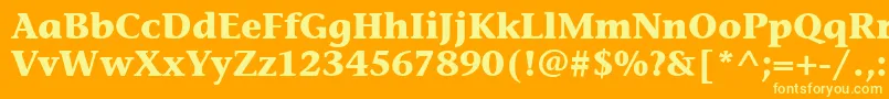 StoneInfItcBold Font – Yellow Fonts on Orange Background