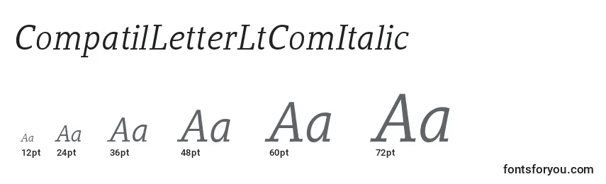 Размеры шрифта CompatilLetterLtComItalic