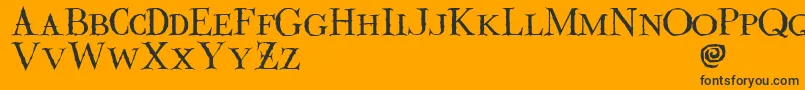Valdemar Font – Black Fonts on Orange Background