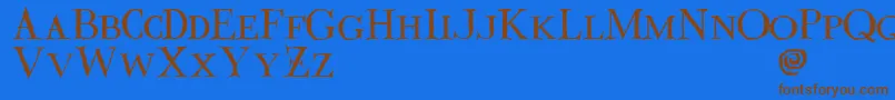 Weitere Informationen zur Valdemar-Schriftart Valdemar-Schriftart – Braune Schriften auf blauem Hintergrund