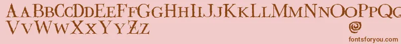 Valdemar Font – Brown Fonts on Pink Background