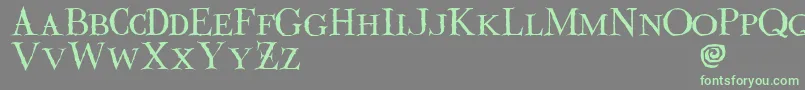 Valdemar Font – Green Fonts on Gray Background