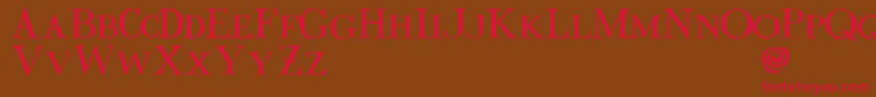 Valdemar Font – Red Fonts on Brown Background