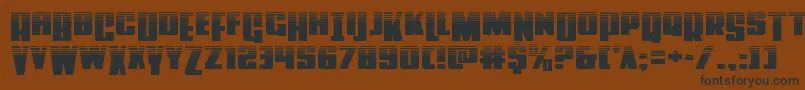 Powerlordhalf Font – Black Fonts on Brown Background