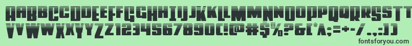 Powerlordhalf Font – Black Fonts on Green Background