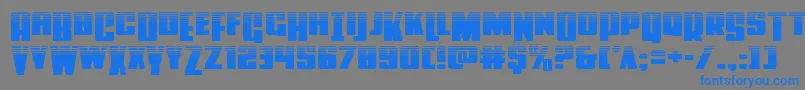 Powerlordhalf Font – Blue Fonts on Gray Background