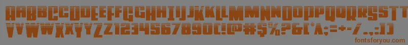 Powerlordhalf Font – Brown Fonts on Gray Background