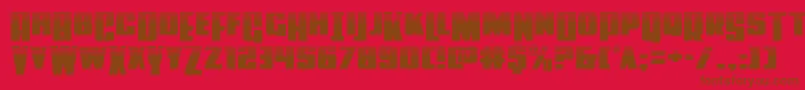 Powerlordhalf Font – Brown Fonts on Red Background