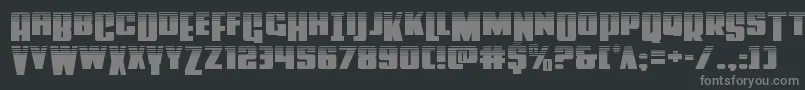 Powerlordhalf Font – Gray Fonts on Black Background