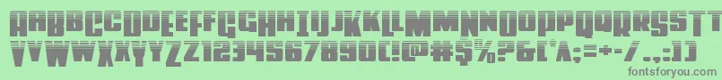 Powerlordhalf Font – Gray Fonts on Green Background