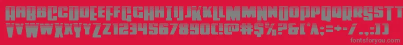Powerlordhalf Font – Gray Fonts on Red Background