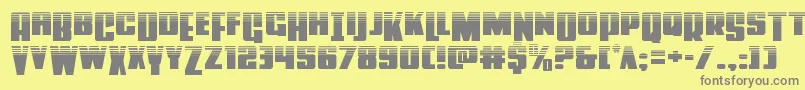 Powerlordhalf Font – Gray Fonts on Yellow Background