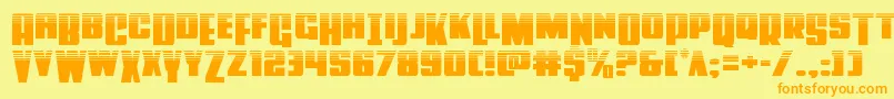 Powerlordhalf Font – Orange Fonts on Yellow Background