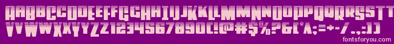 Powerlordhalf Font – Pink Fonts on Purple Background