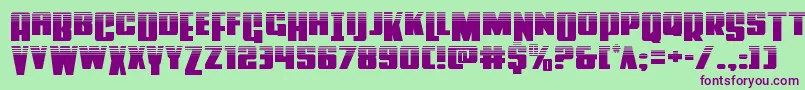 Powerlordhalf Font – Purple Fonts on Green Background