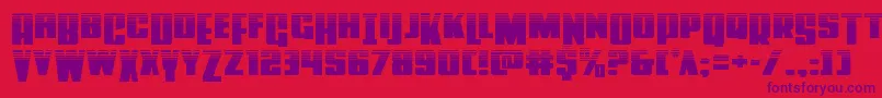 Powerlordhalf-Schriftart – Violette Schriften auf rotem Hintergrund
