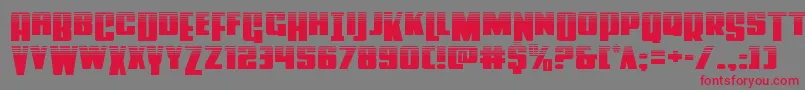 Powerlordhalf Font – Red Fonts on Gray Background