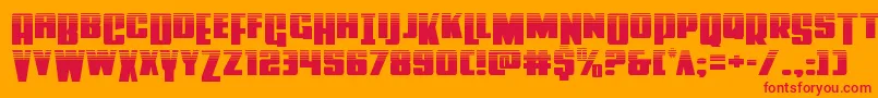 Powerlordhalf Font – Red Fonts on Orange Background