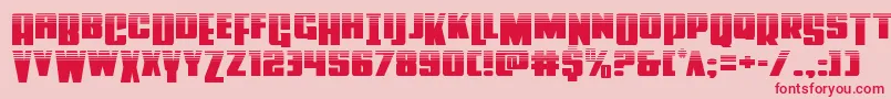 Powerlordhalf Font – Red Fonts on Pink Background