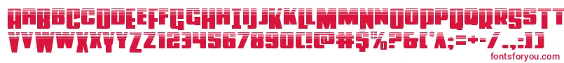 Powerlordhalf Font – Red Fonts on White Background