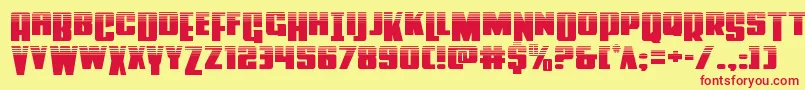 Шрифт Powerlordhalf – красные шрифты на жёлтом фоне