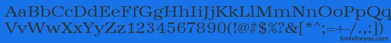 Urwantiquatextwid Font – Black Fonts on Blue Background