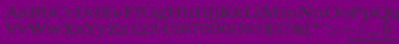 Urwantiquatextwid-Schriftart – Schwarze Schriften auf violettem Hintergrund