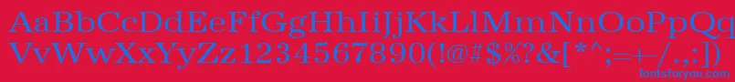 Urwantiquatextwid Font – Blue Fonts on Red Background