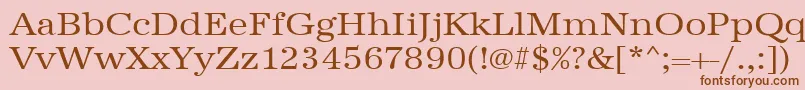 Urwantiquatextwid Font – Brown Fonts on Pink Background