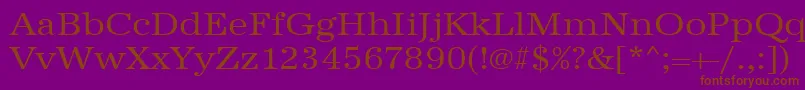 Urwantiquatextwid Font – Brown Fonts on Purple Background