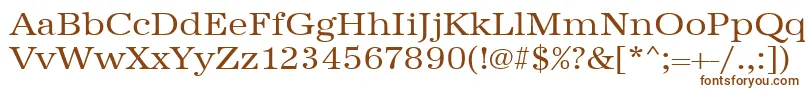 Urwantiquatextwid-fontti – ruskeat fontit valkoisella taustalla