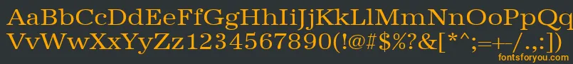 フォントUrwantiquatextwid – 黒い背景にオレンジの文字